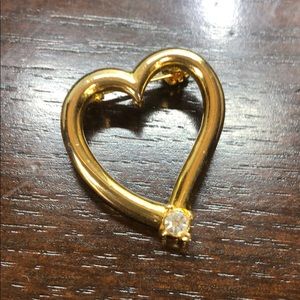🛼Vintage Gold Tone Heart Pin